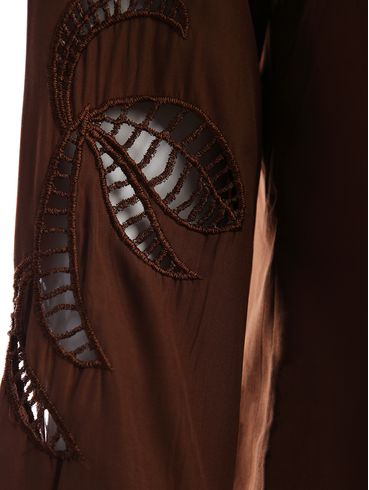Camisa Bordado Vazado Eagle Rock Feminina CAFE