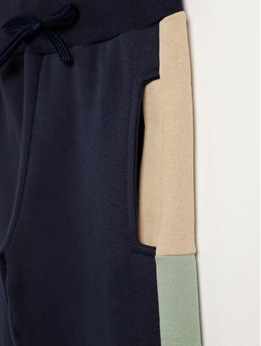 Calça Moletom Com Punho Juvenil Para Menino - MARINHO