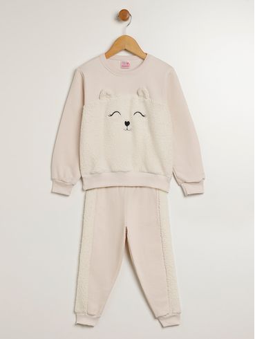 Conjunto Longo Infantil Para Menina - BEGE