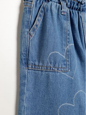 Calça Jeans Reta Infantil Para Menina - AZUL