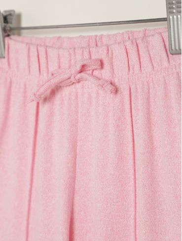 Calça Tricot Wide Leg Infantil Para Menina - ROSA