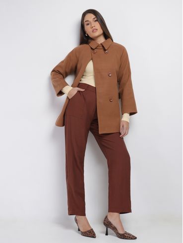 Casaco Longo Feminino CARAMELO
