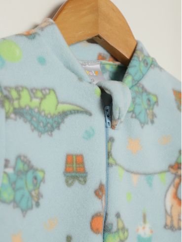 Macacão Soft Estapmado Infantil Para Bebê - AZUL