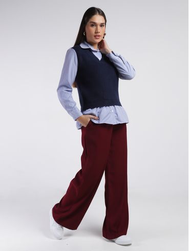 Blusa Com Sobreposição Eagle  Rock Feminina MARINHO