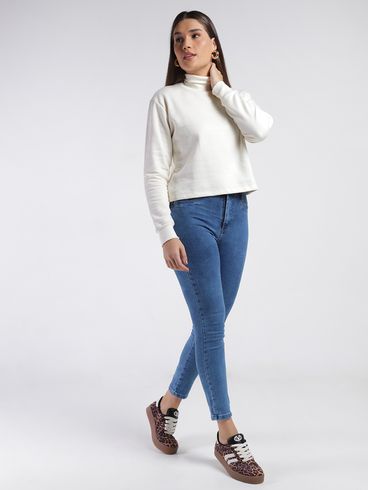 Moletom Autentique Feminino OFF WHITE
