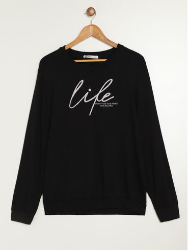 Moletom Plus Size Feminino PRETO