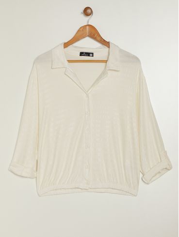 Camisa Autentique Plus Size Feminina OFF WHITE