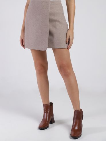 Saia Mini Eagle Rock Feminina BEGE