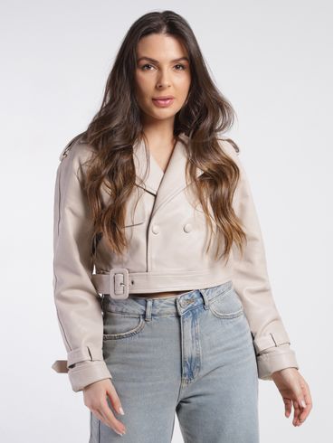 Jaqueta Cropped Eagle Rock Feminina BEGE