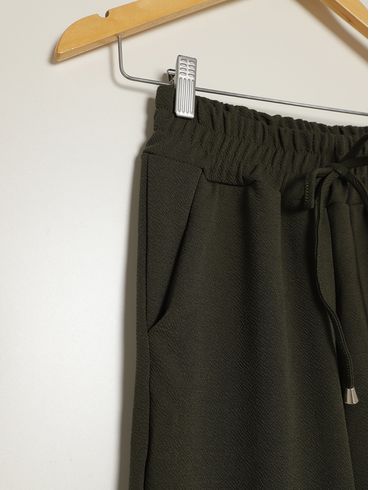 Calça Legging Wide Leg Juvenil Para Menina - VERDE