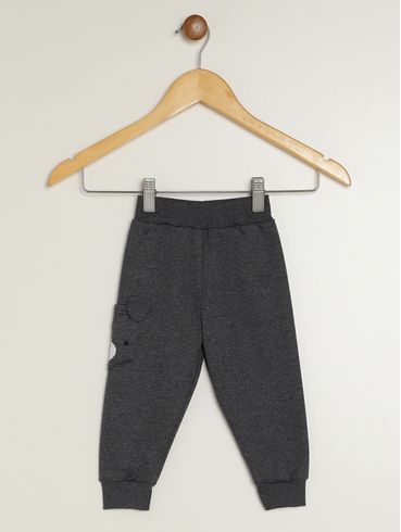 Calça Moletom Infantil Para Bebê - MESCLA