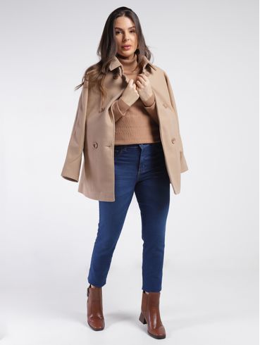 Blusa de Tricot Manga Longa Feminina CARAMELO