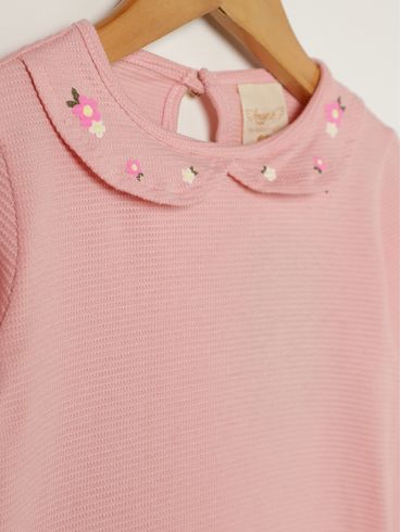 Blusa Manga Longa Infantil Para Menina - ROSA