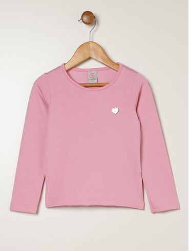 Blusa Manga Longa Térmica Infantil Para Menina - ROSA