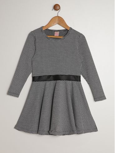 Vestido Godê Infantil Para Menina - PRETO