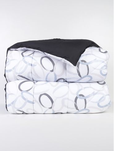 Edredom Queen Size Toque Acetinado PRETO