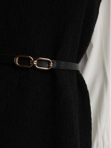 Camisa com Sobreposição Eagle Rock Feminina PRETO