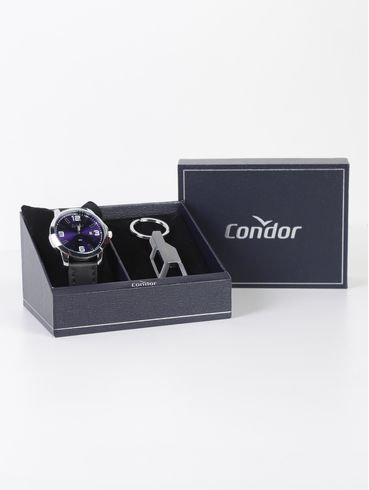 Relógio+Acessório Condor Masculino PRATA