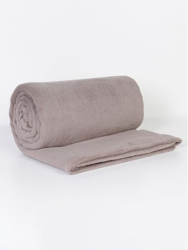 Manta Casal Fleece Liso BEGE