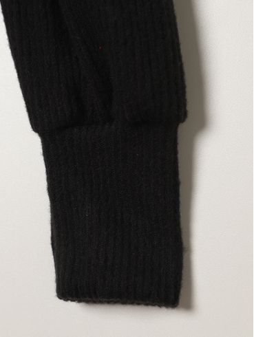 Blusão Tricot Cropped juvenil Para Menina - PRETO