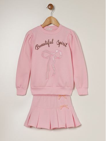 Conjunto Longo Kid + Infantil Para Menina - ROSA