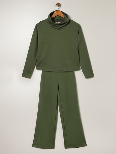 Conjunto Longo Vels Juvenil Para Menina - VERDE