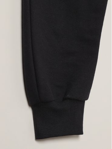 Calça Com Punho Juvenil Para Menino - PRETO