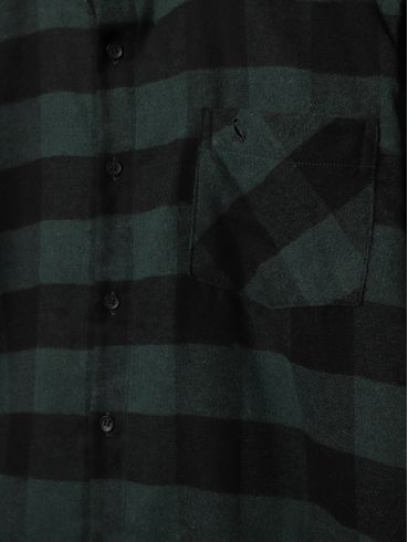 Camisa Manga Longa Xadrez Plus Size Masculina VERDE