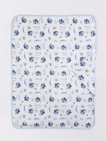 Toalha Com Forro Disney Infantil Para Bebê - AZUL