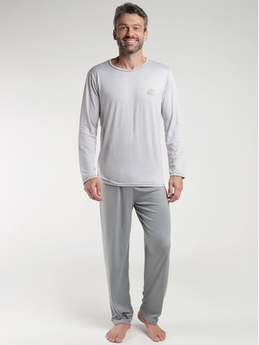 Pijama Suede Masculino CINZA