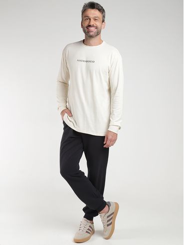 Camiseta Manga Longa Masculina OFF WHITE