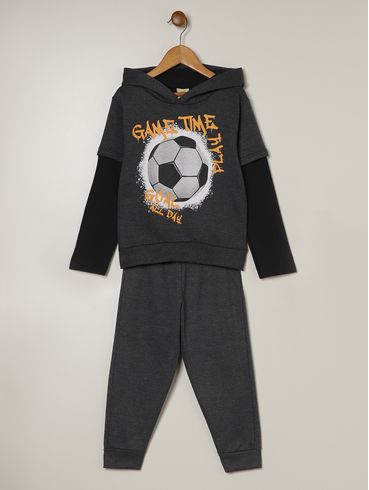 Conjunto Longo Infantil Para Menino - MESCLA ESCURO