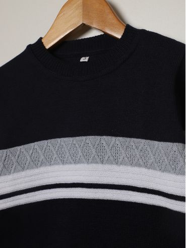 Blusão Tricot Infantil Para Menino - MARINHO