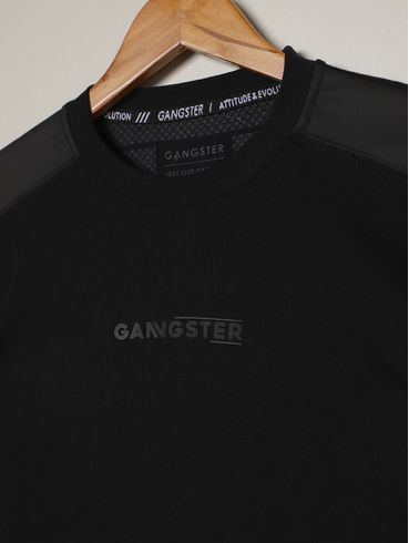 Camiseta Manga Longa Juvenil Para Menino - PRETO