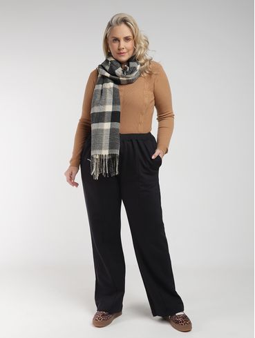 Blusão Tricot Manga Longa Feminina CARAMELO