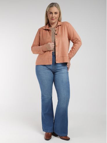 Calça Jeans Flare Plus Size Feminina AZUL