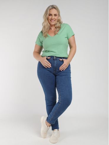 Blusa Manga Curta Autentique Plus Size Feminina Verde
