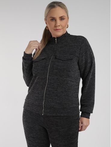 Jaqueta Autentique Plus Size Feminina PRETO