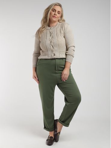 Cardigan Plus Size Feminino AREIA