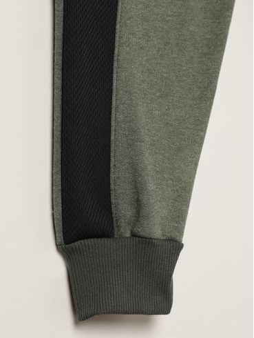 Calça Moletom Com Punho Infantil Para Menino - VERDE