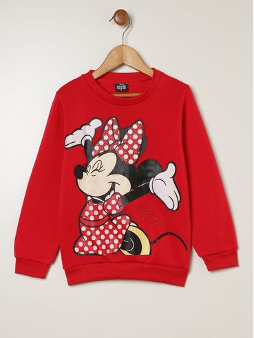 Moletom Minnie Infantil Para Menina - VERMELHO