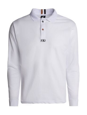 Polo Piquet Manga Longa Masculina BRANCO