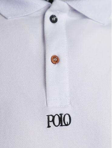 Polo Piquet Manga Longa Masculina BRANCO