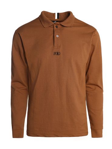 Polo Piquet Manga Longa Masculina CARAMELO
