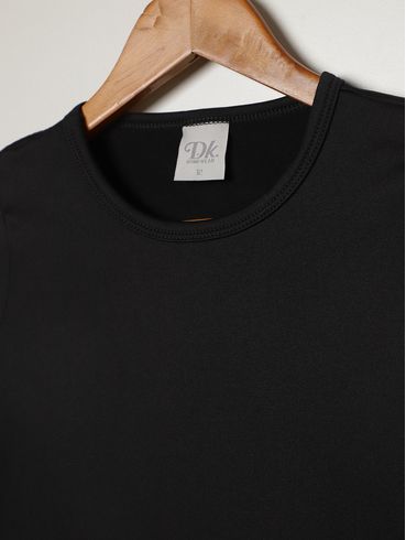 Blusa Térmica Juvenil Para Menina - PRETO