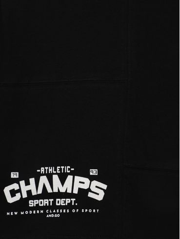 Camiseta Manga Longa Juvenil Para Menino - PRETO