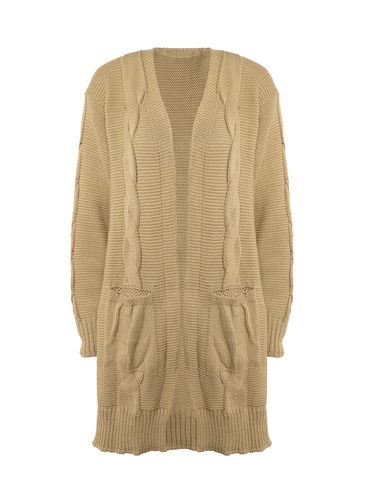 Casaco Tricot Alongado Feminino BEGE