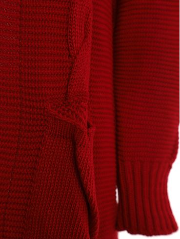 Casaco Tricot Alongado Feminino VERMELHO
