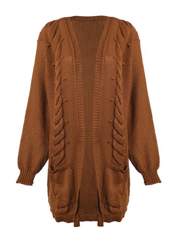 Casaco Tricot Feminino MARROM