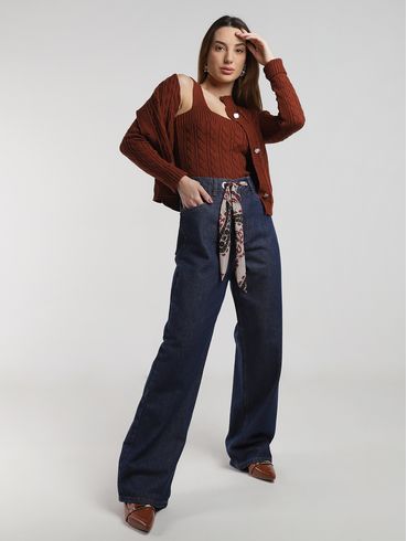 Conjunto Tricot Feminino MARROM